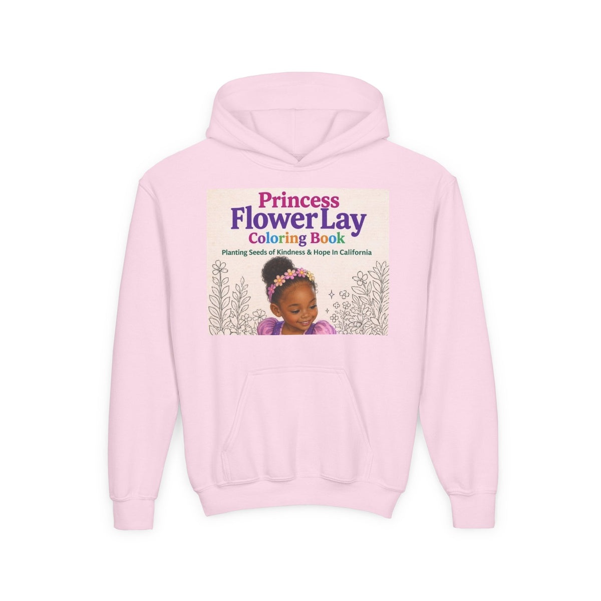 Princess FlowerLay Coloring Book Youth Hoodie