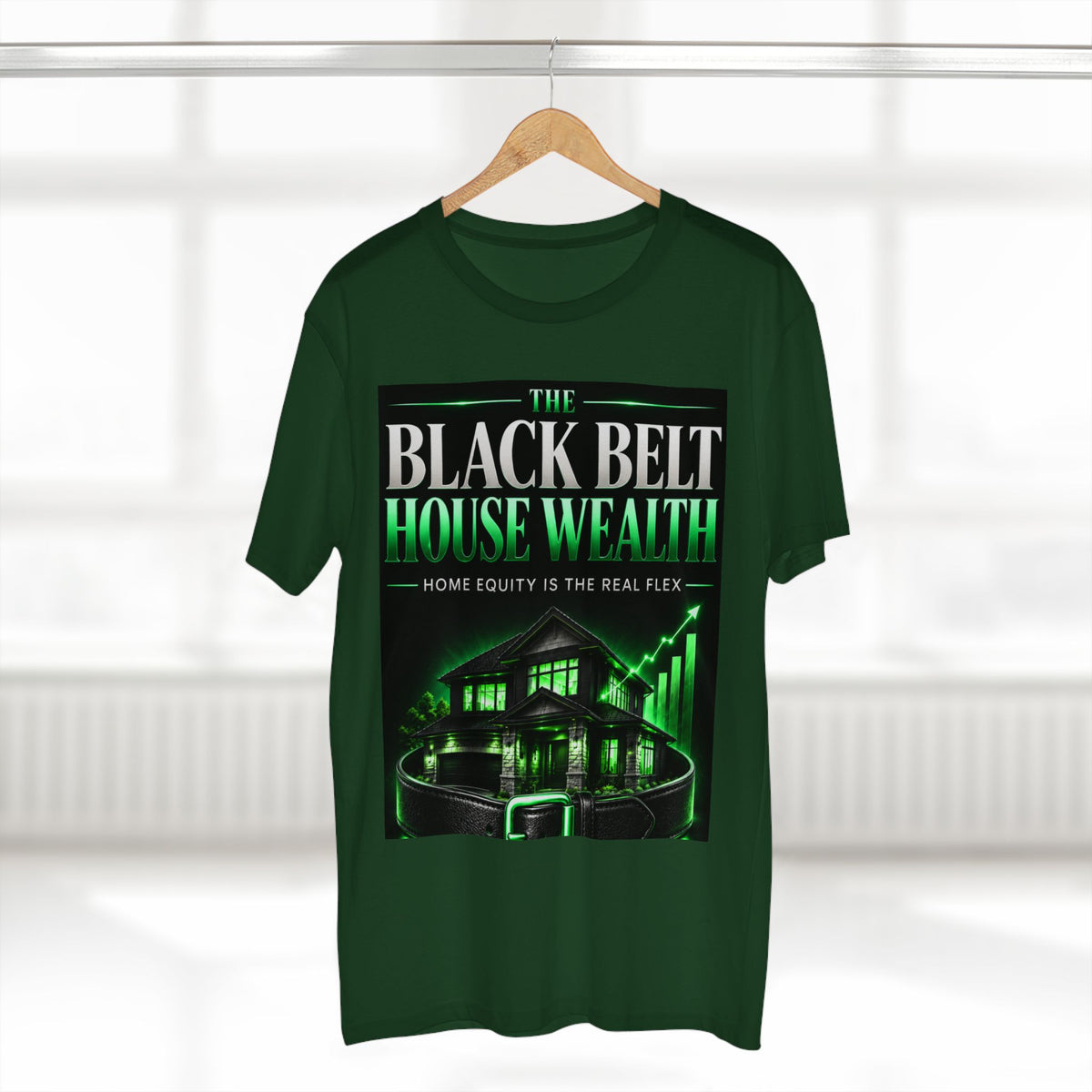The Black Belt House Wealth Money Green Equity Flex Tee