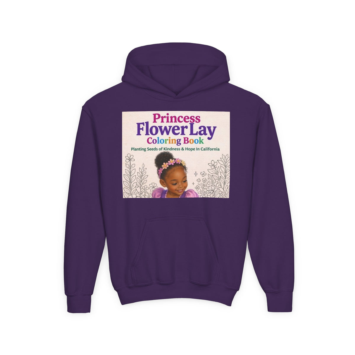 Princess FlowerLay Coloring Book Youth Hoodie