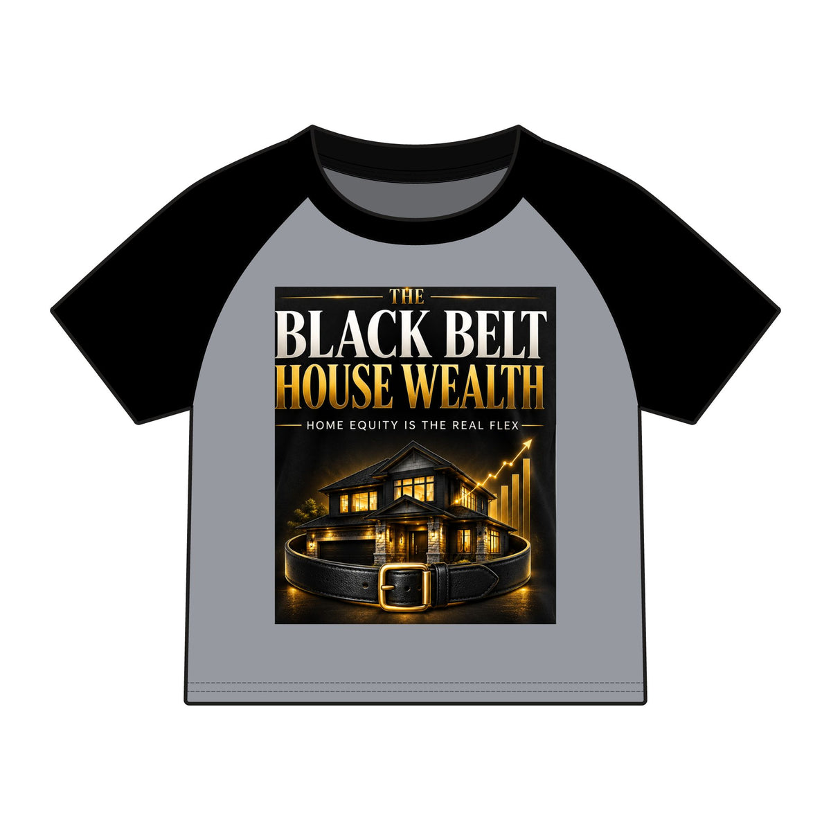 The Black Belt House Wealth Women’s Micro Rib Raglan Tee