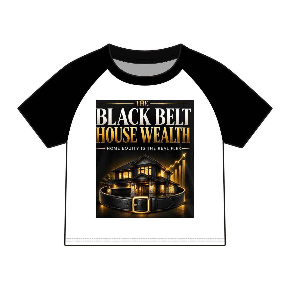 The Black Belt House Wealth Women’s Micro Rib Raglan Tee