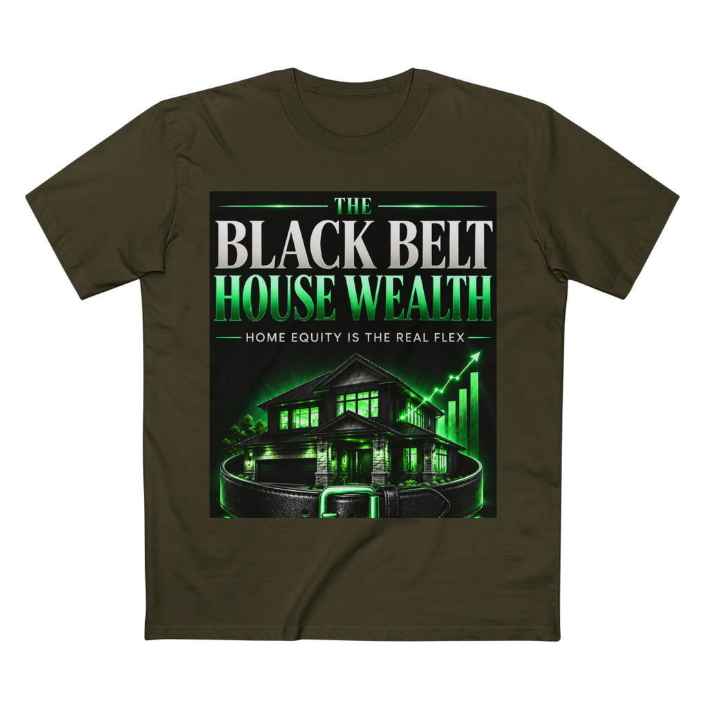 The Black Belt House Wealth Money Green Equity Flex Tee