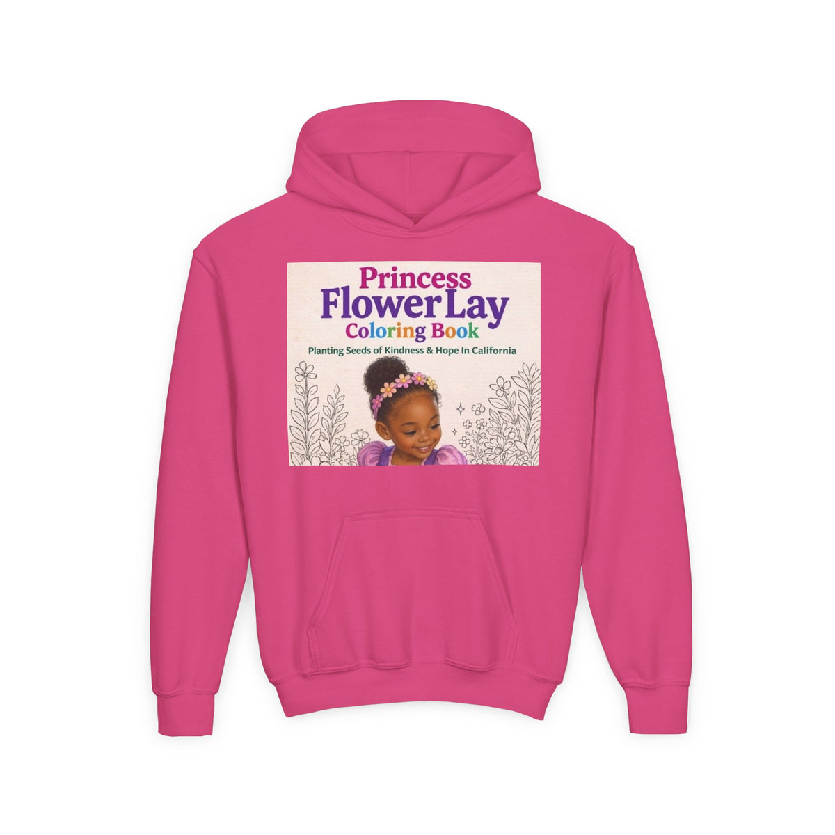 Princess FlowerLay Coloring Book Youth Hoodie