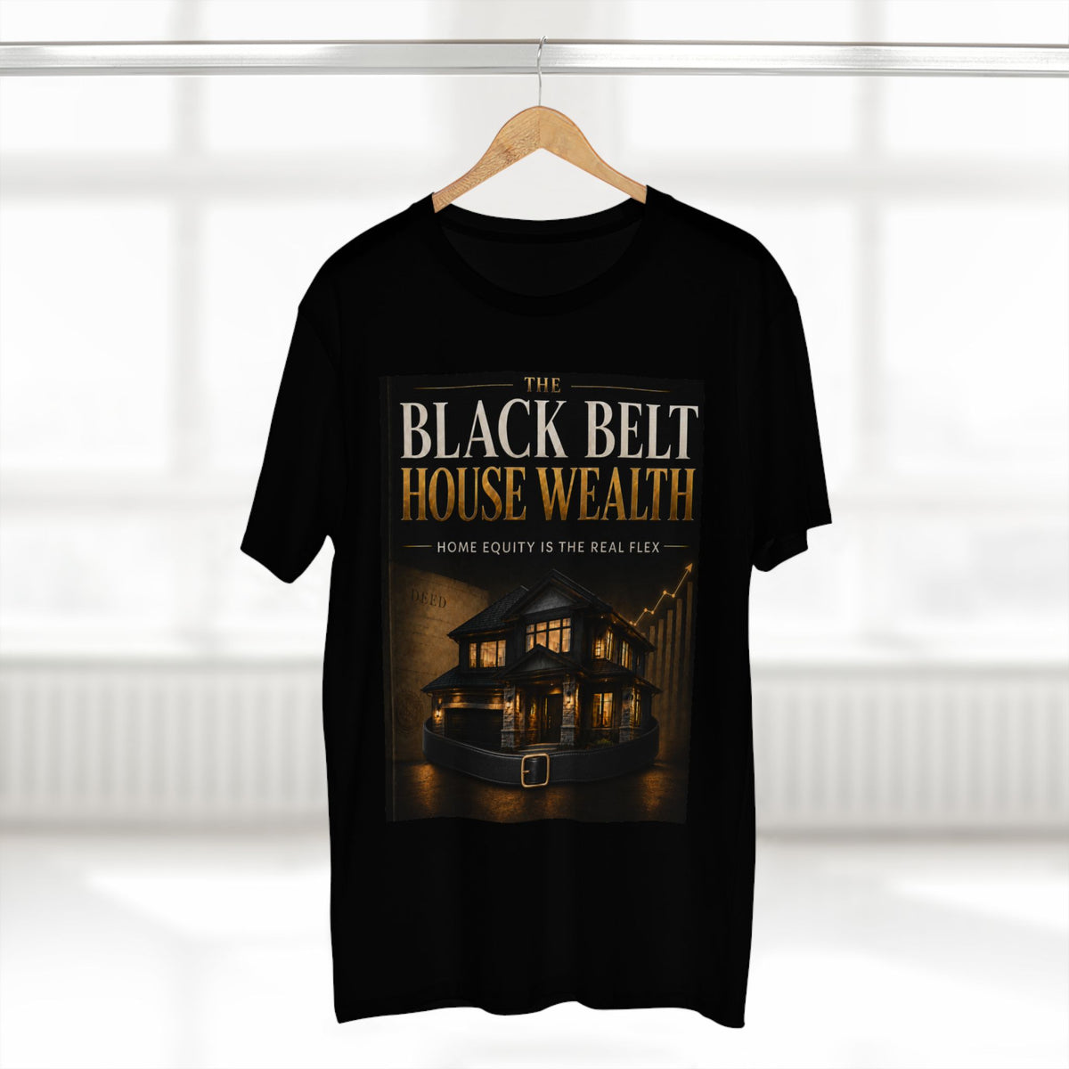 The Black Belt House Wealth Equity Gold Flex Tee